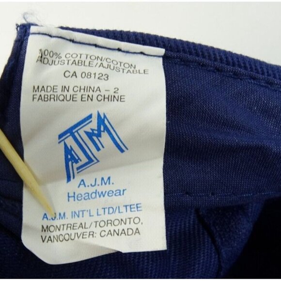 Moosehead Dry Ice Beer Hat Leather Strap Snap Back Cap Dark Navy Blue - Picture 6 of 6